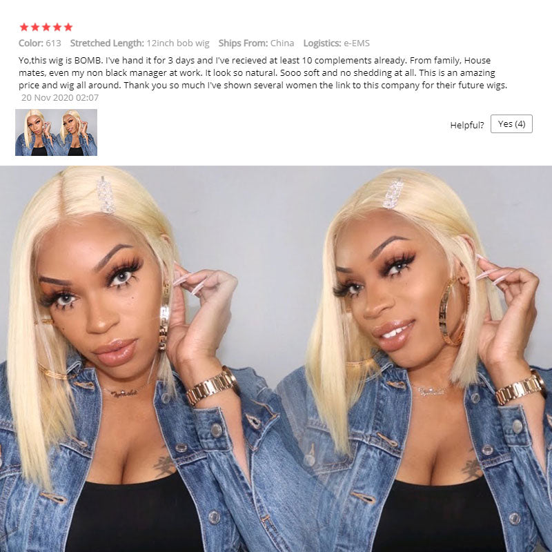 Perruque Bob Blonde 613