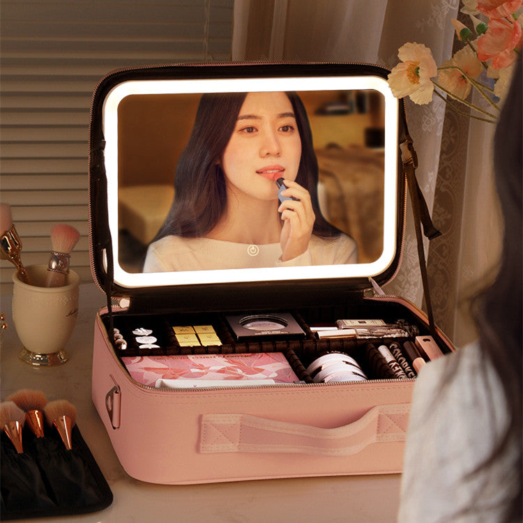 Trousse de toilette femme led, Trousse de maquillage, Kit voyage femme