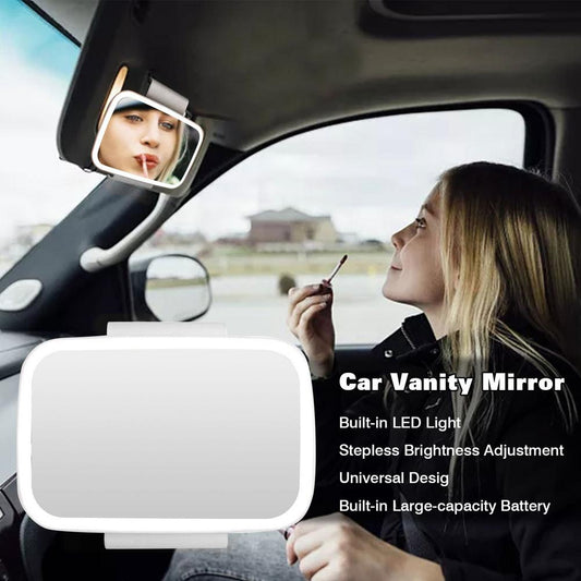 Miroir à LED de maquillage pour véhicule